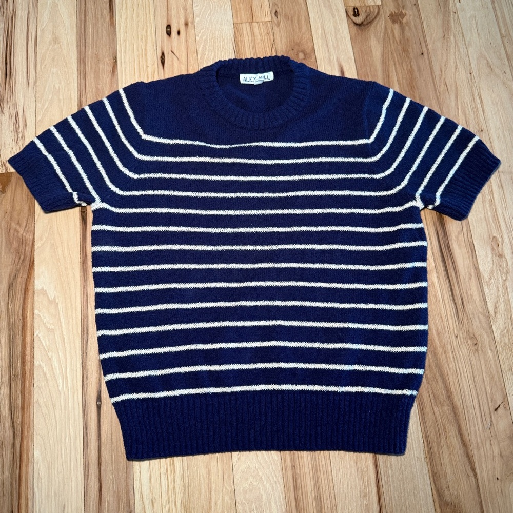 Alex Mill Stripe Honey Sweater Tee Cotton Blend
